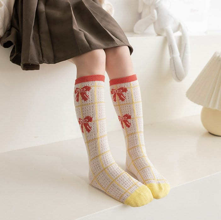 Miso - Korean Children Fashion - #fashionkids - Heart Ribbon Socks - 5