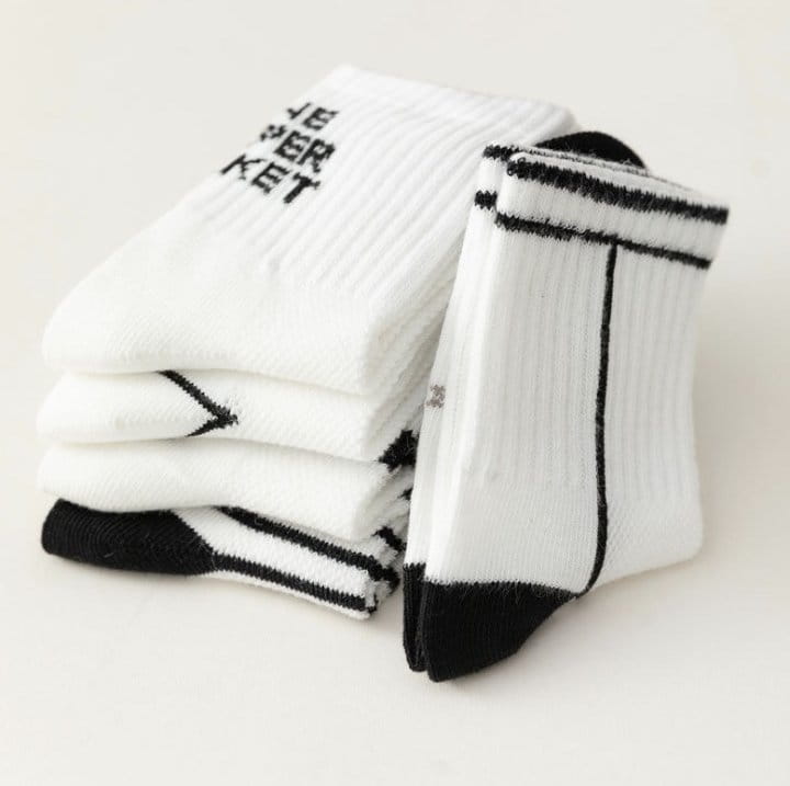 Miso - Korean Children Fashion - #kidsshorts - Black Socks Set - 5