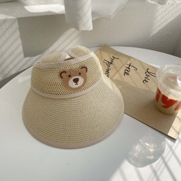 Miso - Korean Children Fashion - #Kfashion4kids - Bear Straw Sun Cap - 4