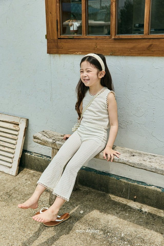 Mon Atelier - Korean Children Fashion - #designkidswear - Embo Top Bottom Set - 6