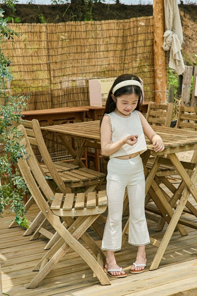 Mon Atelier - Korean Children Fashion - #kidsshorts - Embo Top Bottom Set - 9