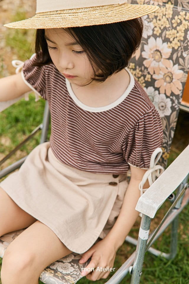 Mon Atelier - Korean Children Fashion - #kidsstore - Elly Ribbon Tee - 4