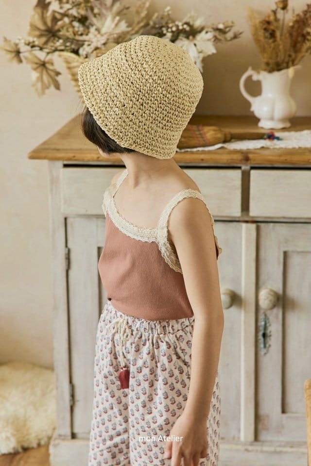 Mon Atelier - Korean Children Fashion - #kidsstore - Rattan Bucket Hat - 4