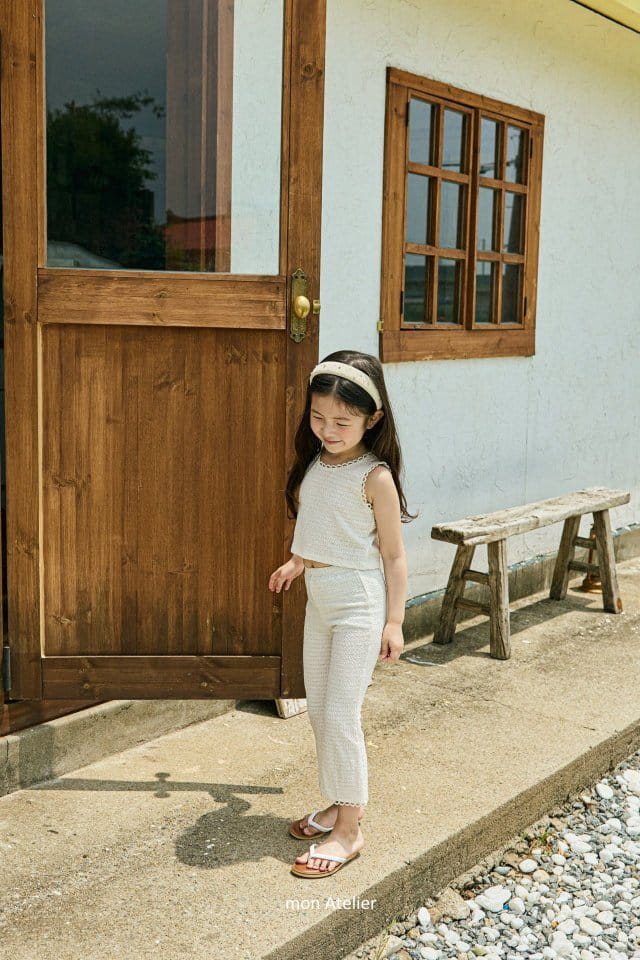 Mon Atelier - Korean Children Fashion - #prettylittlegirls - Embo Top Bottom Set - 2