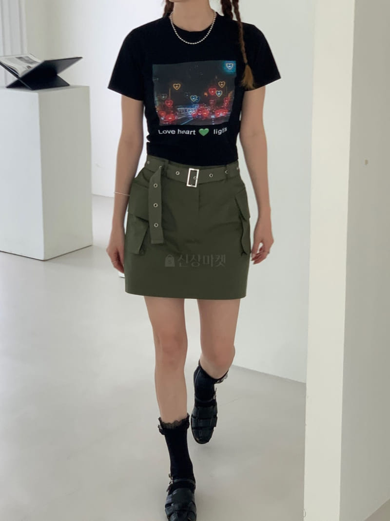 More Than - Korean Women Fashion - #womensfashion - Love Heart Tee - 3