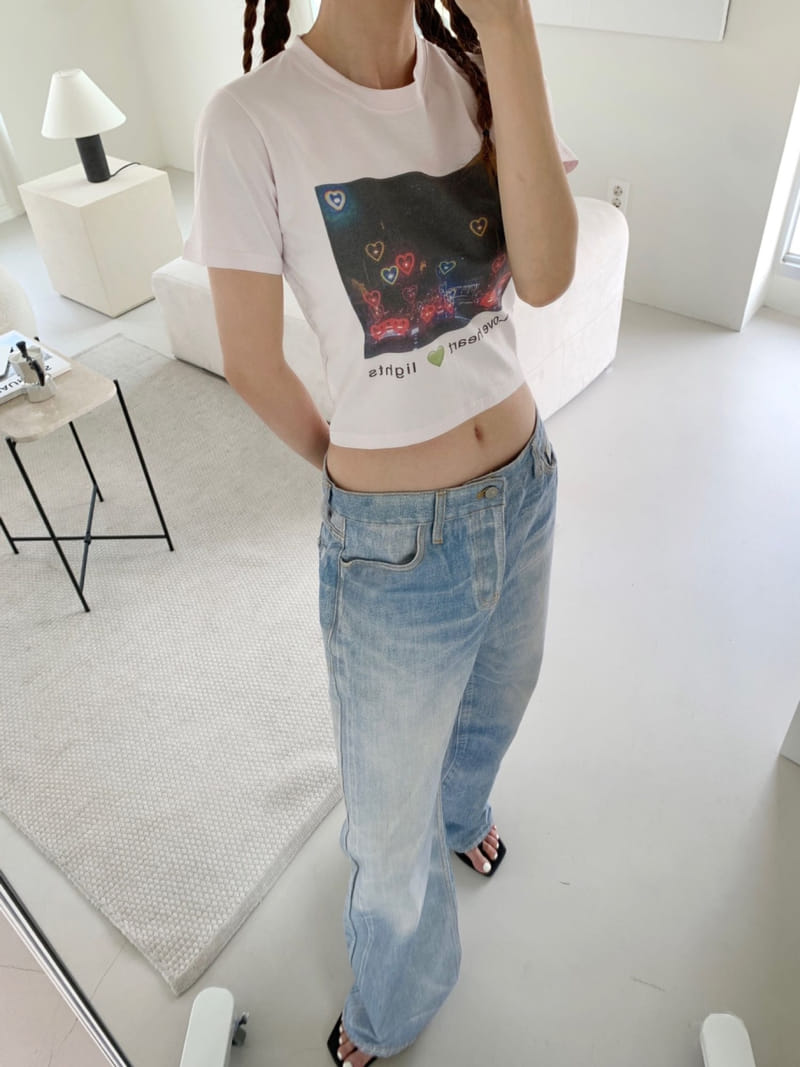 More Than - Korean Women Fashion - #womensfashion - Love Heart Tee - 5