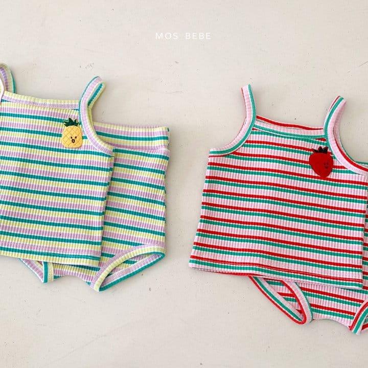 Mos Bebe - Korean Baby Fashion - #babyboutiqueclothing - Fruit Top Bottom Set - 2