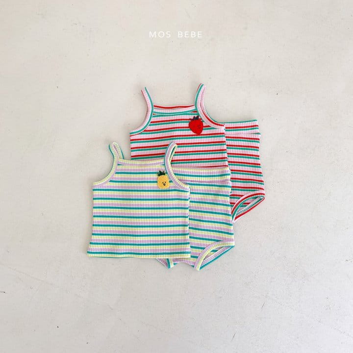 Mos Bebe - Korean Baby Fashion - #babyclothing - Fruit Top Bottom Set - 4