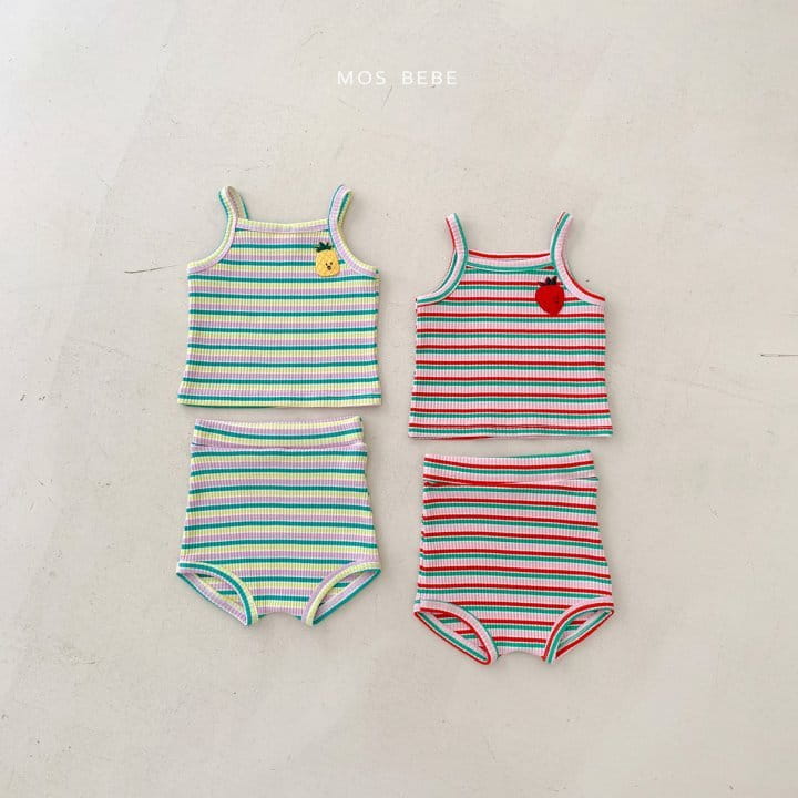 Mos Bebe - Korean Baby Fashion - #babygirlfashion - Fruit Top Bottom Set - 6