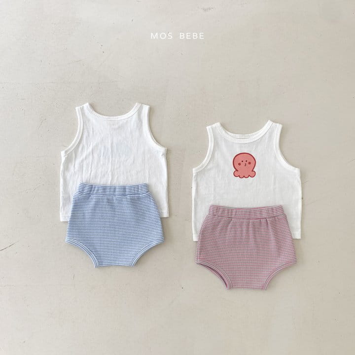 Mos Bebe - Korean Baby Fashion - #babyoninstagram - Aqua Top Bottom Set - 7