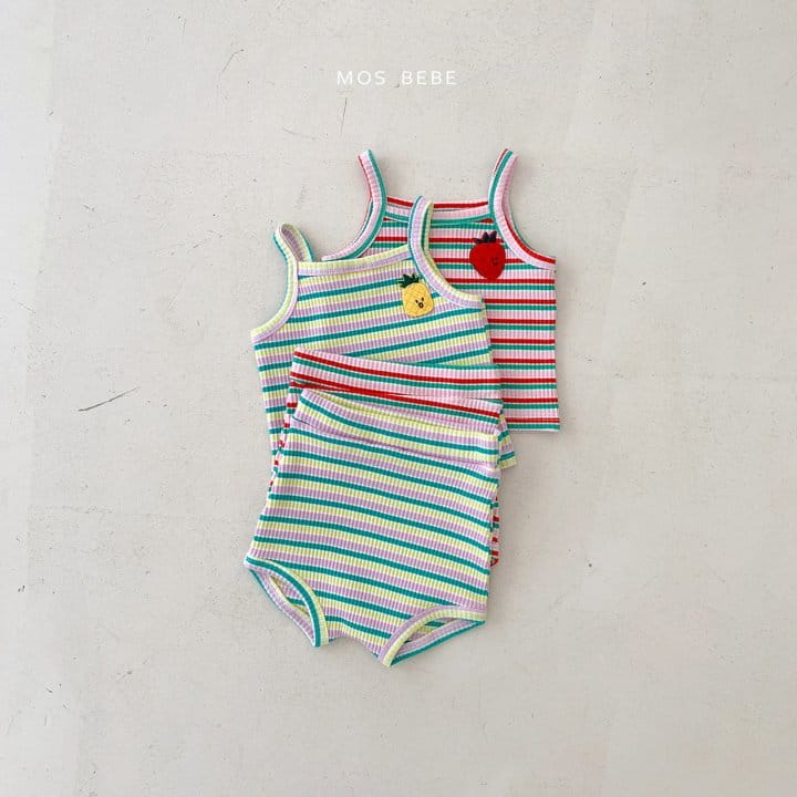 Mos Bebe - Korean Baby Fashion - #babyoutfit - Fruit Top Bottom Set - 11