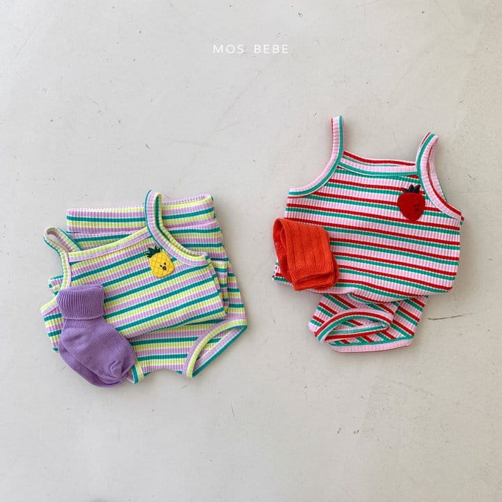 Mos Bebe - Korean Baby Fashion - #babywear - Fruit Top Bottom Set - 12