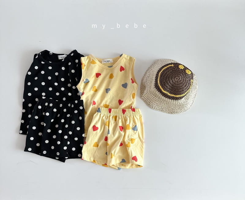 My Bebe - Korean Children Fashion - #Kfashion4kids - Summer Top Bottom Set - 2