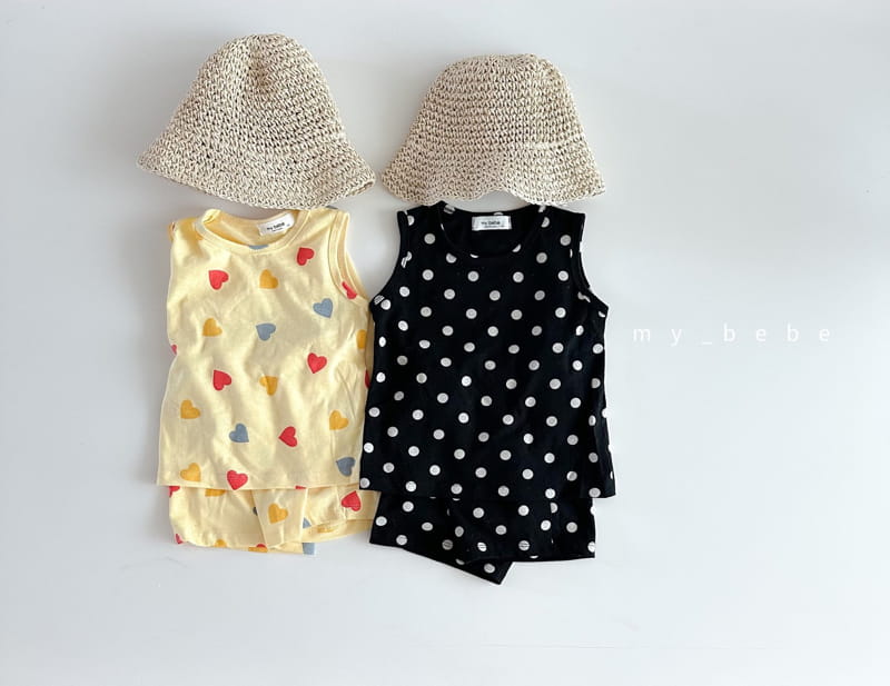 My Bebe - Korean Children Fashion - #kidzfashiontrend - Summer Top Bottom Set