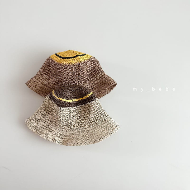 My Bebe - Korean Children Fashion - #minifashionista - Smile Straw Hat - 4