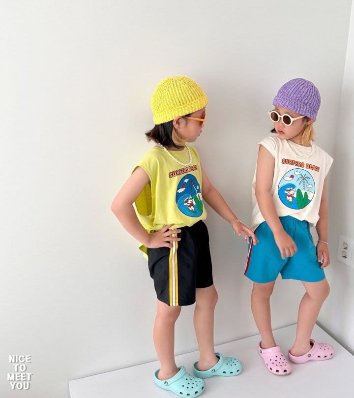 Nice To Meet You - Korean Children Fashion - #childrensboutique - Surfer Sleeveless - 6