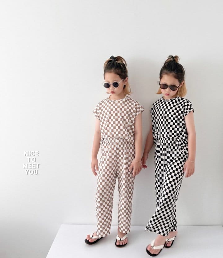 Nice To Meet You - Korean Children Fashion - #childrensboutique - Square Ice Top Bottom Set - 5