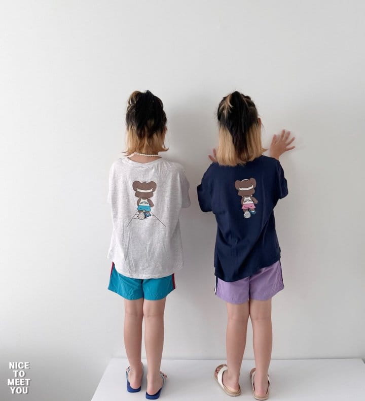 Nice To Meet You - Korean Children Fashion - #kidzfashiontrend - Running Bear Tee - 7