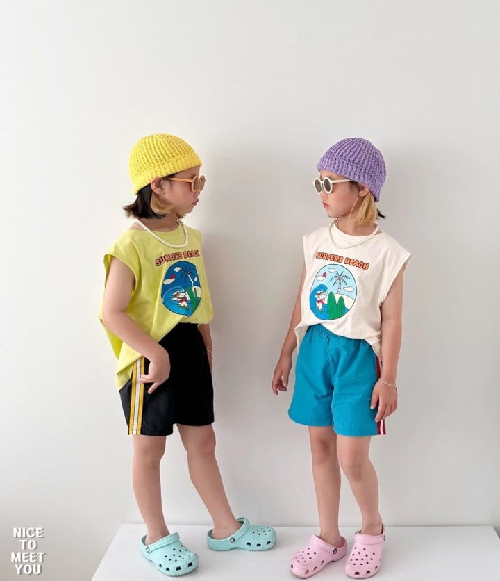 Nice To Meet You - Korean Children Fashion - #magicofchildhood - Surfer Sleeveless