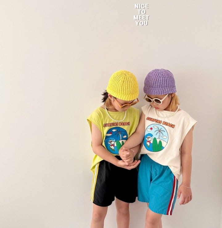 Nice To Meet You - Korean Children Fashion - #minifashionista - Surfer Sleeveless - 2