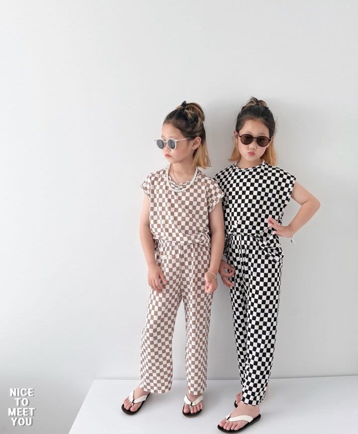 Nice To Meet You - Korean Children Fashion - #prettylittlegirls - Square Ice Top Bottom Set - 2