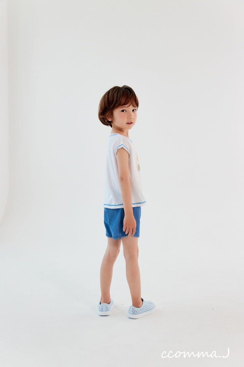 Oda - Korean Children Fashion - #childofig - Piping Denim Shorts - 5