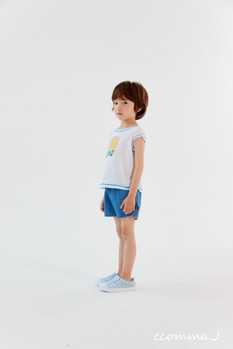 Oda - Korean Children Fashion - #toddlerclothing - Piping Denim Shorts - 3