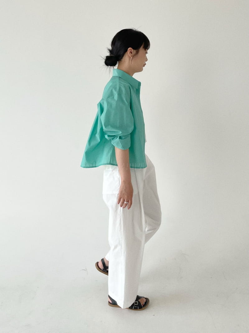 Oli Seoul - Korean Women Fashion - #momslook - Green Eddie Shirt - 7