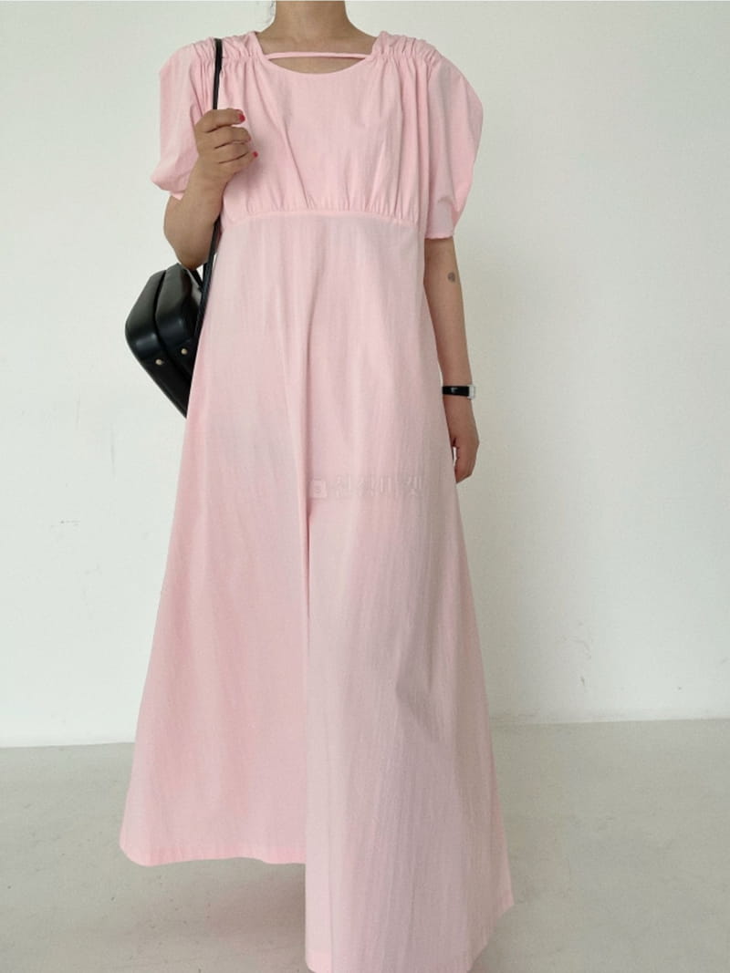 Oli Seoul - Korean Women Fashion - #momslook - Pink Saint One-piece