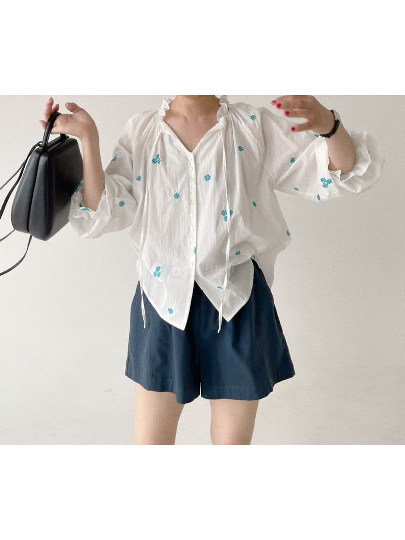 Oli Seoul - Korean Women Fashion - #momslook - I Bruno Embrodiery Blouse - 6