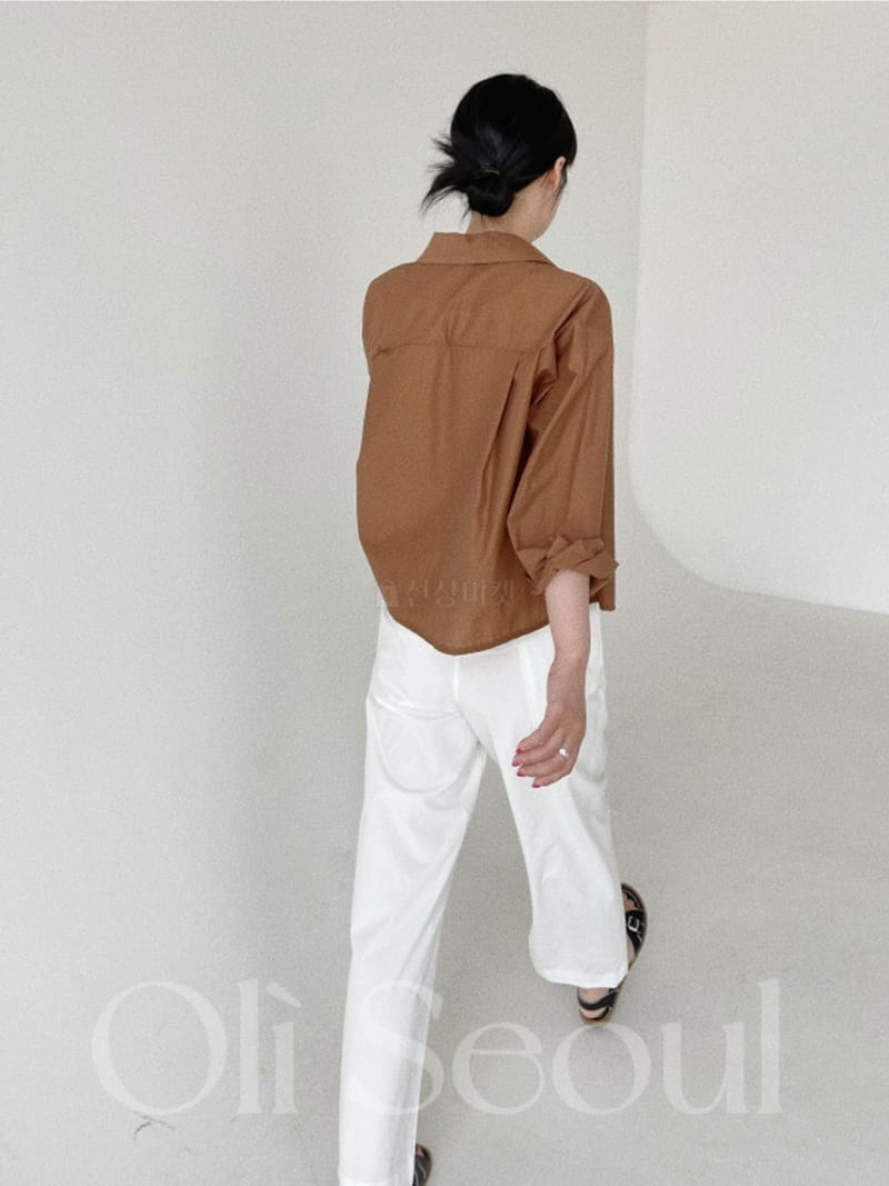 Oli Seoul - Korean Women Fashion - #womensfashion - Brown Eddie Shirt - 7