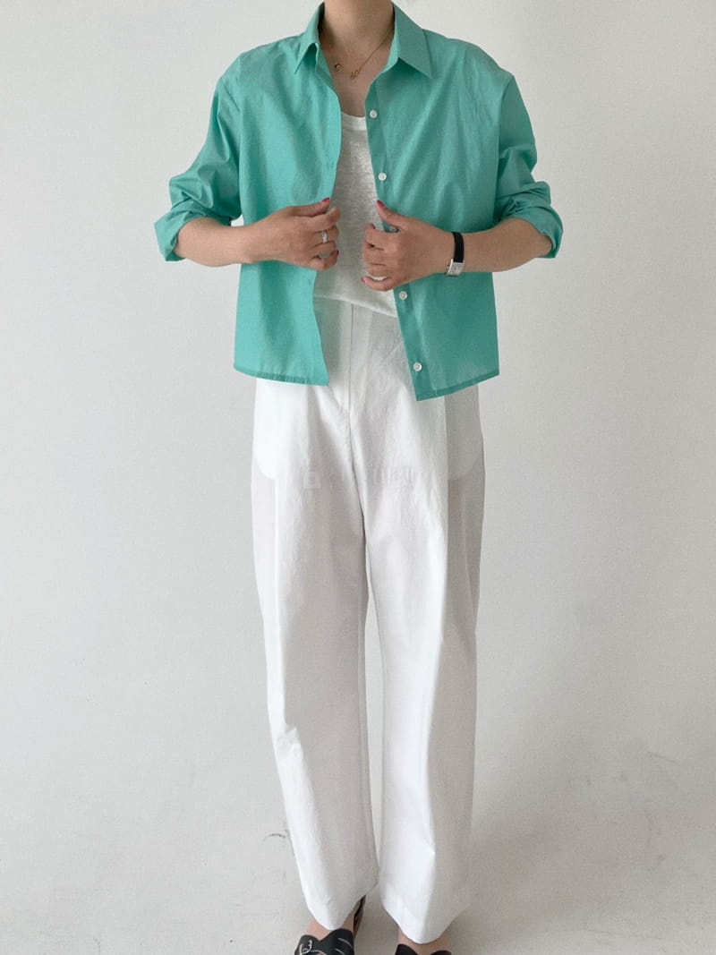 Oli Seoul - Korean Women Fashion - #momslook - Green Eddie Shirt - 4