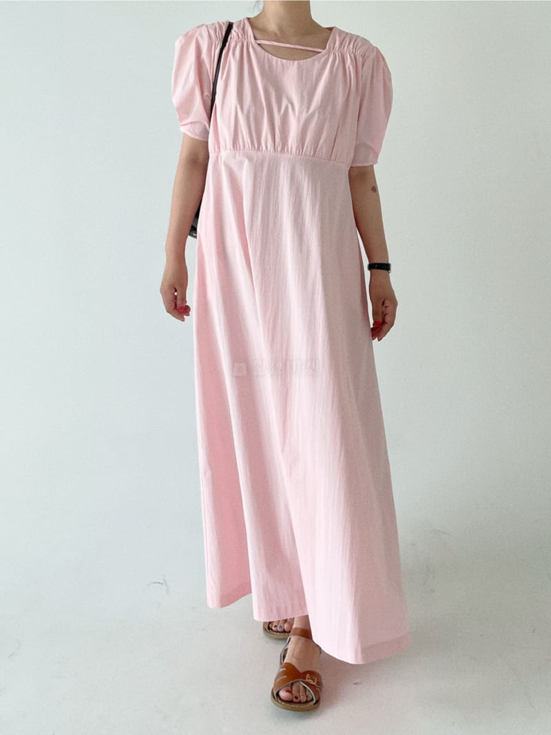 Oli Seoul - Korean Women Fashion - #momslook - Pink Saint One-piece - 4