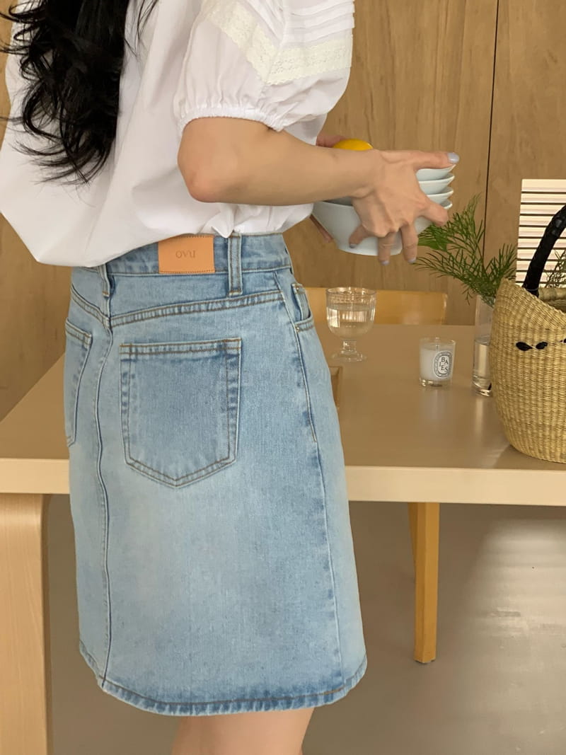 Ovu - Korean Women Fashion - #vintageinspired - 424 Mini Denim Skirt - 5