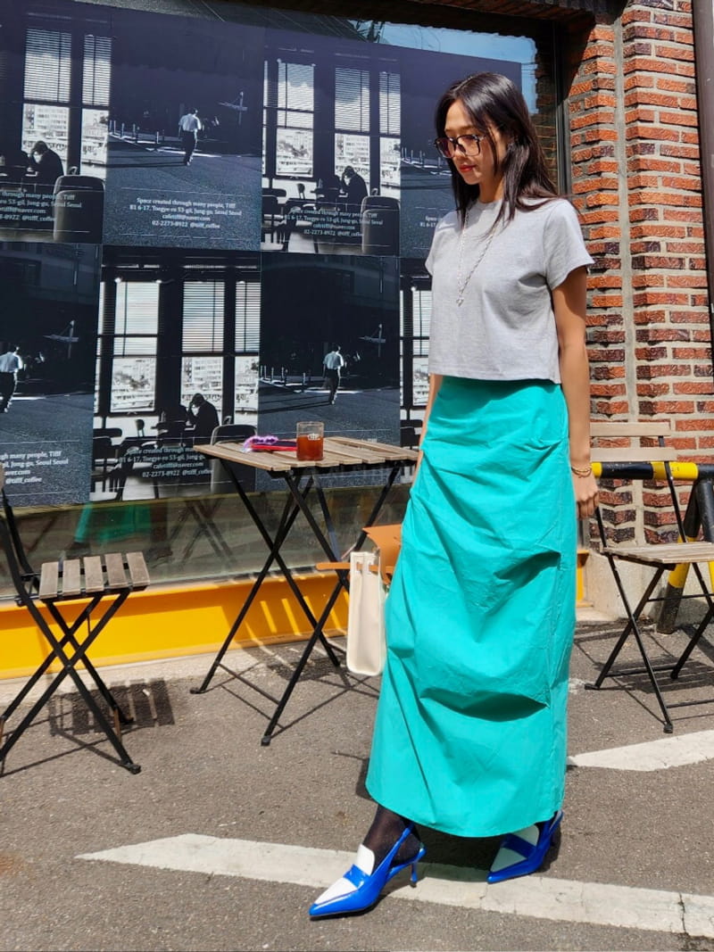 Pablored - Korean Women Fashion - #womensfashion - Shirring Long Skirt