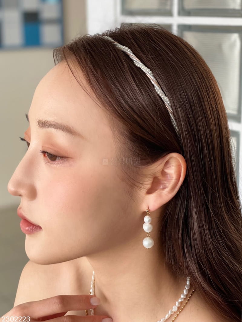 Reina - Korean Women Fashion - #womensfashion - 2302223 Line Pearl Hairband - 6