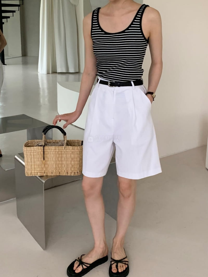 Sea Sand Salt - Korean Women Fashion - #momslook - Stripes Sleeveless - 3