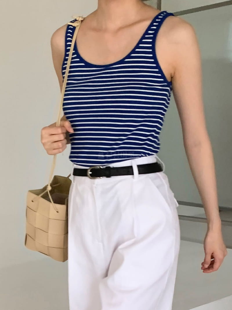 Sea Sand Salt - Korean Women Fashion - #momslook - Stripes Sleeveless - 5