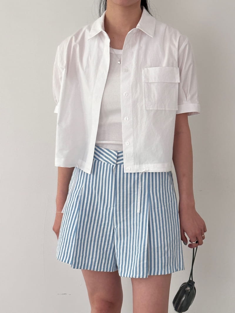 Sea Sand Salt - Korean Women Fashion - #momslook - Marine Stripes Shorts - 8