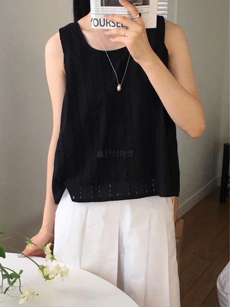 Sea Sand Salt - Korean Women Fashion - #momslook - Mayo Lace Sleeveless - 7