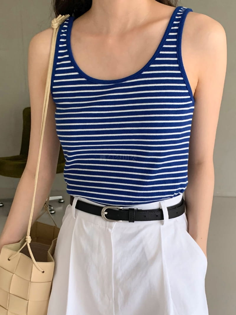 Sea Sand Salt - Korean Women Fashion - #momslook - Stripes Sleeveless - 4