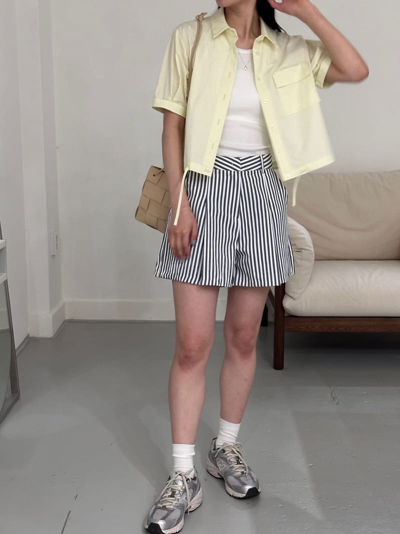 Sea Sand Salt - Korean Women Fashion - #womensfashion - Marine Stripes Shorts - 5