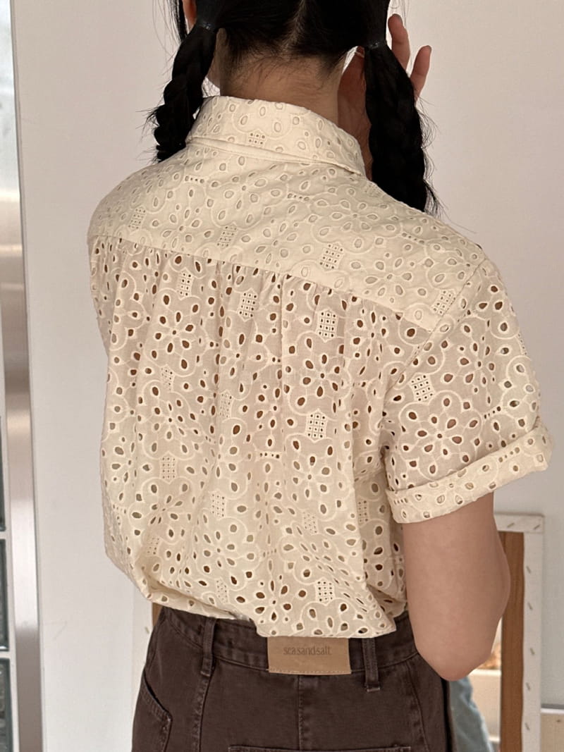 Sea Sand Salt - Korean Women Fashion - #momslook - Madeline Lace Shirt - 4