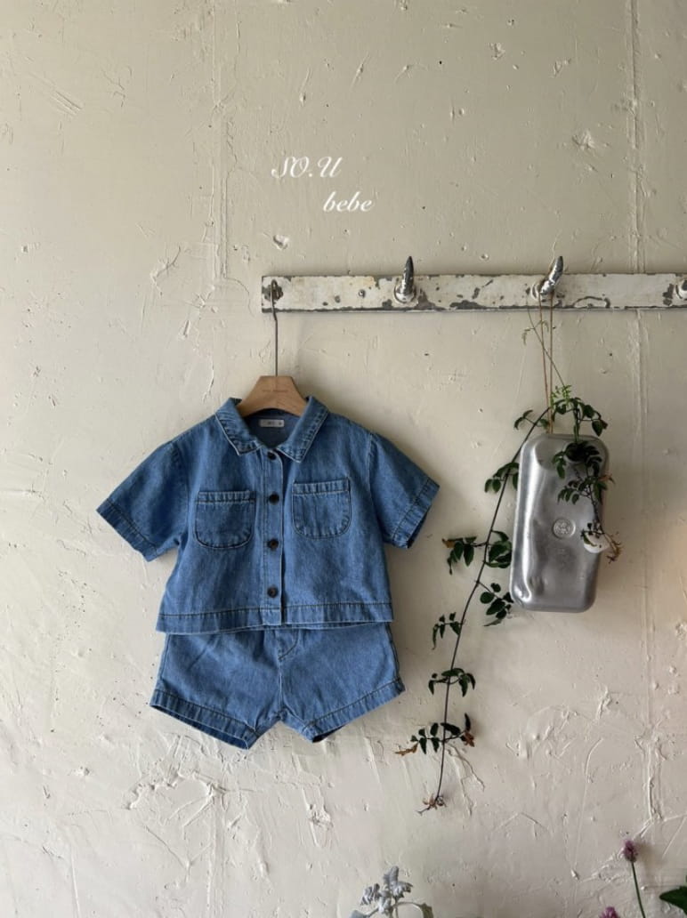 So U - Korean Baby Fashion - #babyboutique - Bebe Denim Shirt - 7