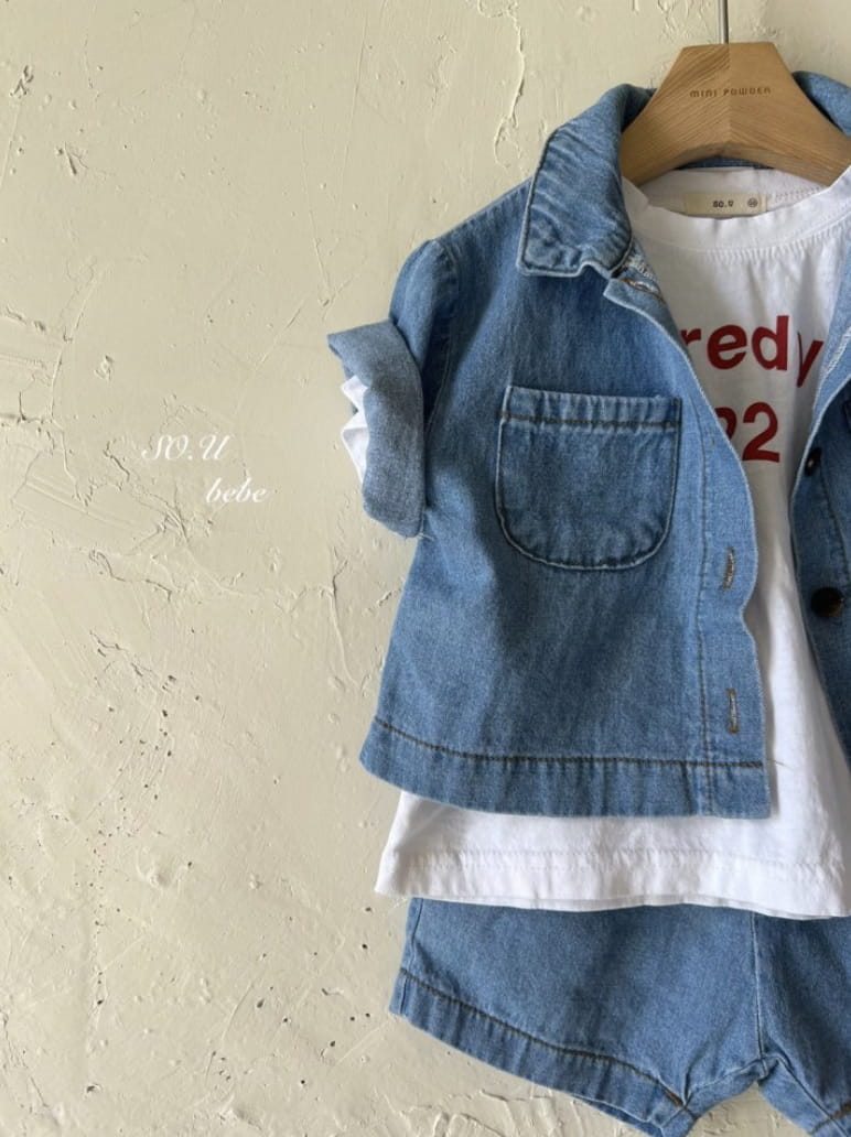 So U - Korean Baby Fashion - #babyclothing - Bebe Denim Shirt - 10