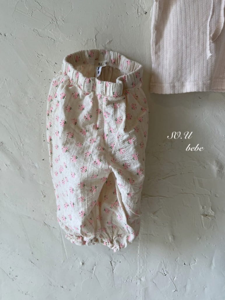 So U - Korean Baby Fashion - #babyclothing - Flower Pants - 4