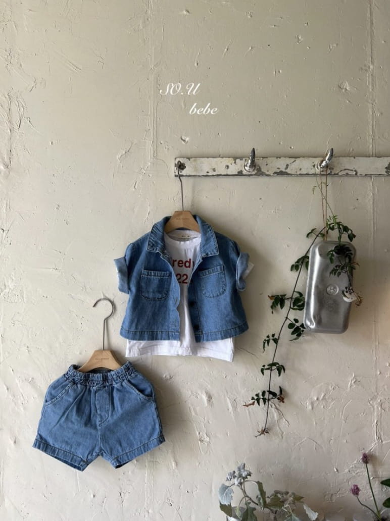 So U - Korean Baby Fashion - #babyoutfit - Bebe Denim Shirt - 4