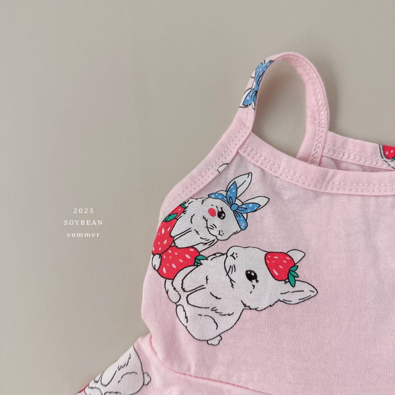 Soybean - Korean Children Fashion - #designkidswear - Rabbit Bustier Top Bottom Set - 6