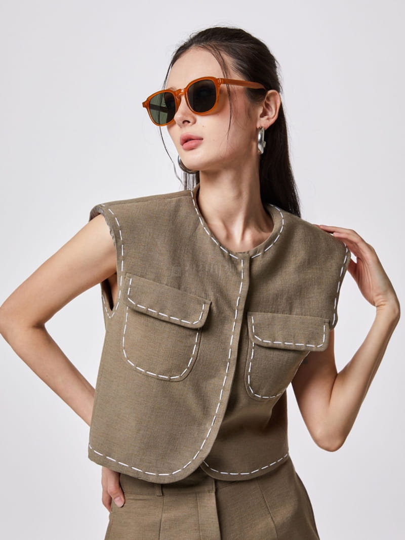 Stage - Korean Women Fashion - #momslook - Linen Hoshi Vest