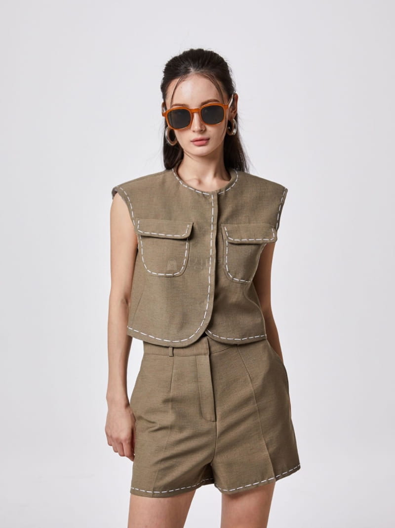 Stage - Korean Women Fashion - #momslook - Linen Hoshi Vest - 2